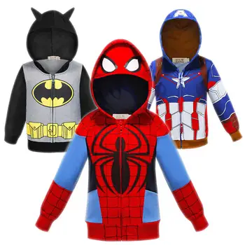 

2020 Fall Boys Hoodies Spider Sweatshirt Kids Sportswear Little Boy Super Hero Tracksuit Halloween Buzz Lightyear Fancy Clothes