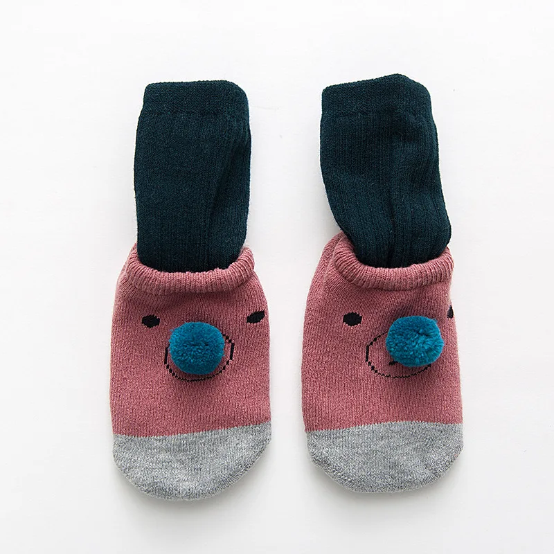 MOLIXINYU/зимние детские носки для девочек и мальчиков; плотные теплые носки с героями мультфильмов для малышей; вязаные хлопковые детские милые высокие носки - Цвет: a2