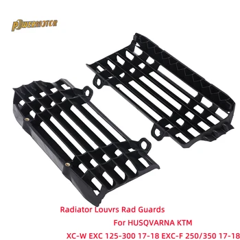 

New Radiator Black Plastic Oil cooler shroud fins Guard For KTM XC-W EXC 125-300 17-18 EXC-F 250/350 17-18 Enduro Motorcycle