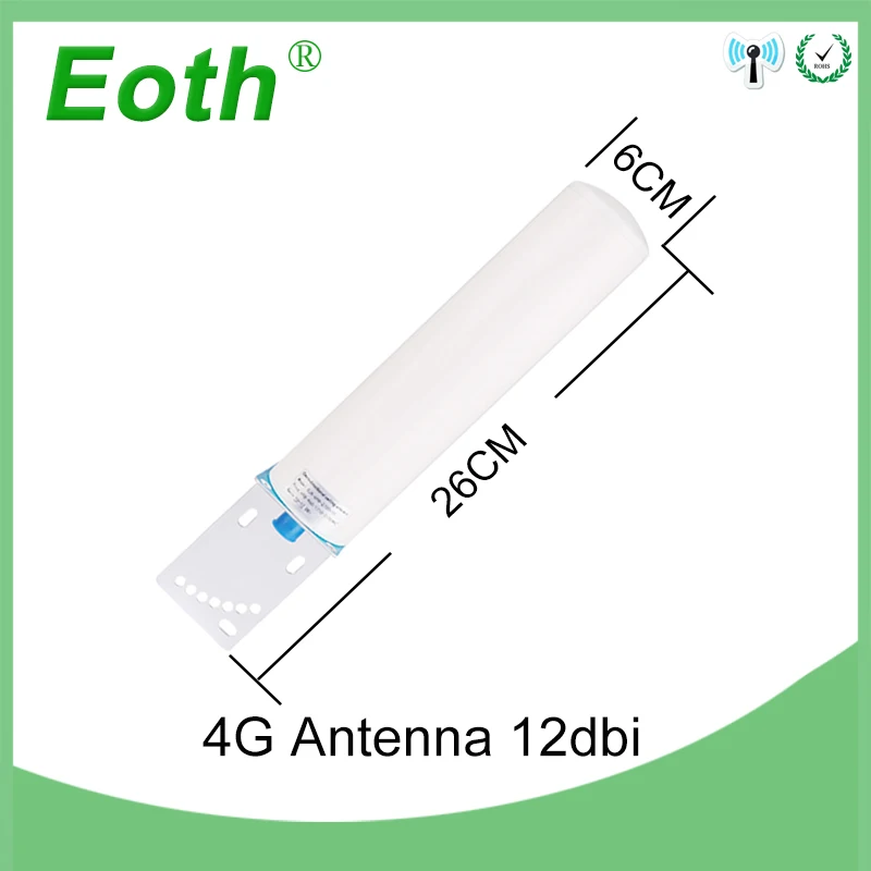 2 шт 4G антенна 12dBi Omni-directionaloutside 4g LTE внешняя антенна с N female для сотового мобильного сигнала Усилитель повторителя