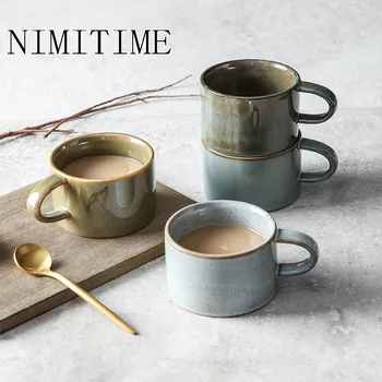 

1PC Japanese Retro Ceramic Cup Personalized Mug Coffee Water Cup Drinkware Tableware
