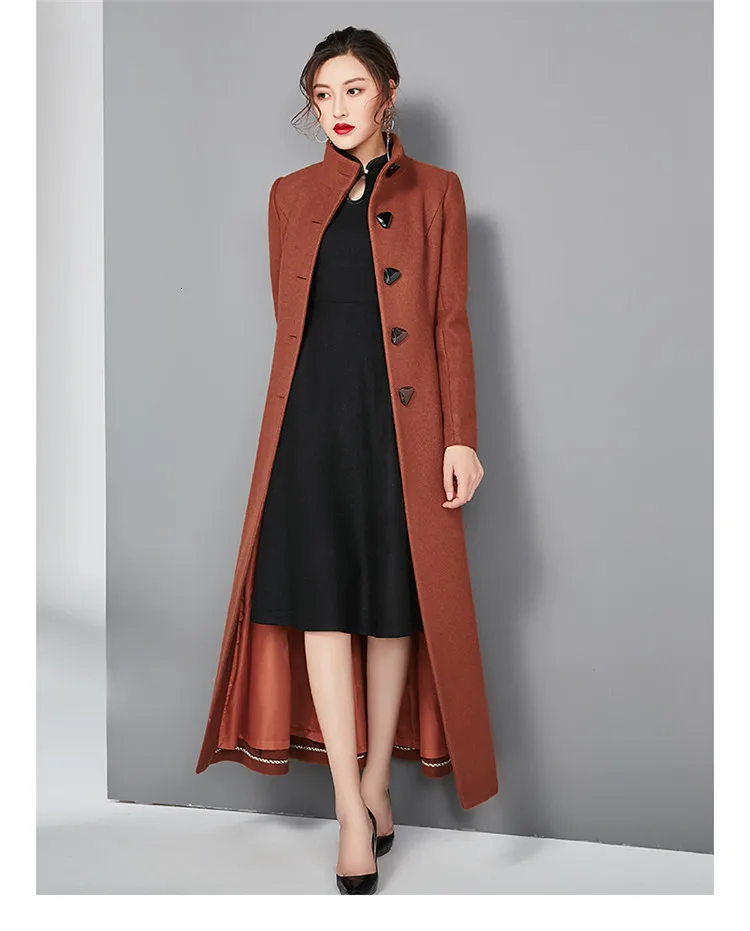 Casaco Feminino,, женское, плюс размер, осень, зима, Cassic, простое, шерстяное, макси, длинное пальто, женский халат, верхняя одежда, Manteau Femme