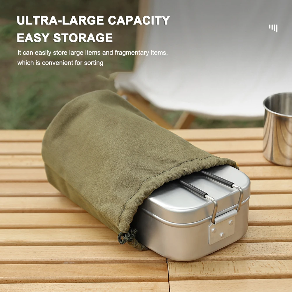 Drawstring Bag Large Capacity Anti-scratch Camping Supplies Camping Travelling Drawstring Sack Sundries Storage Bag for Outdoor