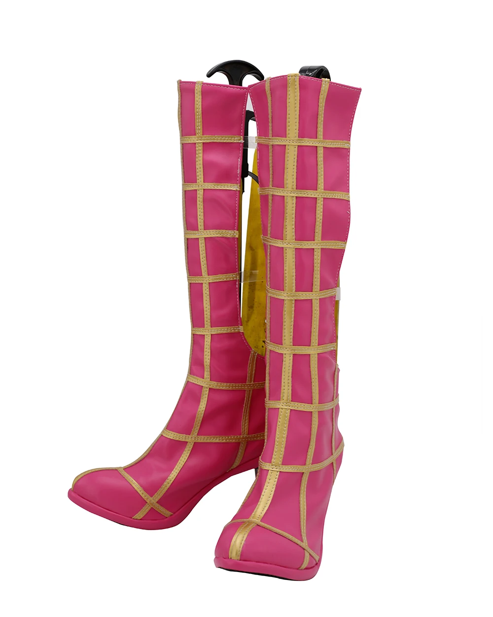 Ботинки для костюмированной вечеринки для девочек JoJo's bighure Adventure Trish Una Stand Spice; обувь на высоком каблуке; розовые кожаные ботинки на заказ