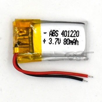 

80mAH 401220 Polymer Rechargeable lithium 3.7V Li-ion Liion Battery for GPS Cell phone Speaker MP3 MP4 Navigater Camera