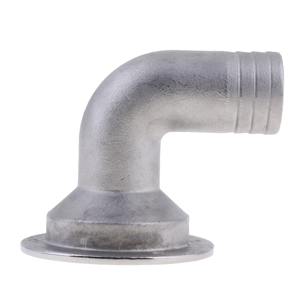 32mm 90 Deg Mirrored Boat Deck Drain Stainless Steel Marine Hardware Parts