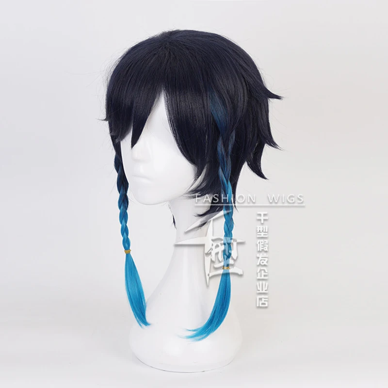 Paxbara Game Genshin Impact Venti Gradient Blue Wig Braids Cosplay Costume Heat Resistant Synthetic Hair Halloween Party Wigs -Zentai shop online H3e24c63af11947619c664643067de9a6I.jpg