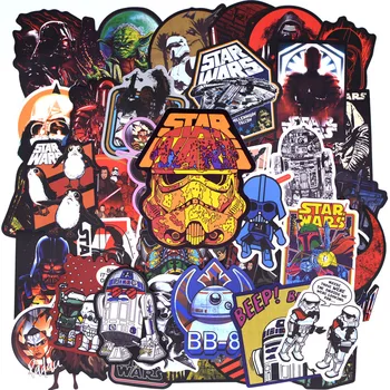 

100pcs/pack Super Cool Star Wars Stickers for Luggage Laptop Decal Skateboard Stickers Moto Bicycle Car Guitar Fridge Sticker