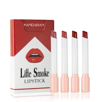 

4 Pcs/Set Women Gift Moisturizing Lasting Waterproof Matte Velvet Gloss Nude Cosmetic Makeup Mini Lipstick Makeup Cosmetic TSLM1