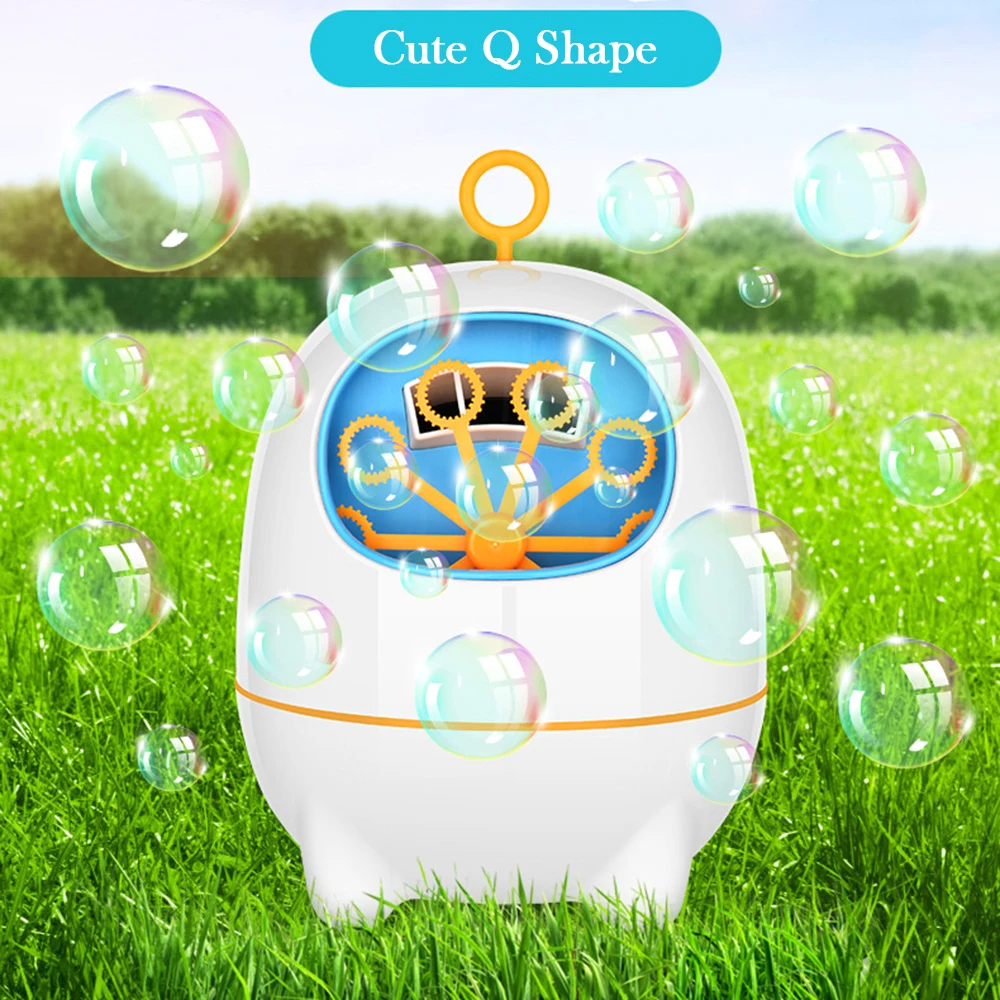 

Hot New Full Automatic Bubble Machine USB Recharegeable Two Bubbles Blowing Speed Levels Maker Party Summer Winter Outdoor Toy f