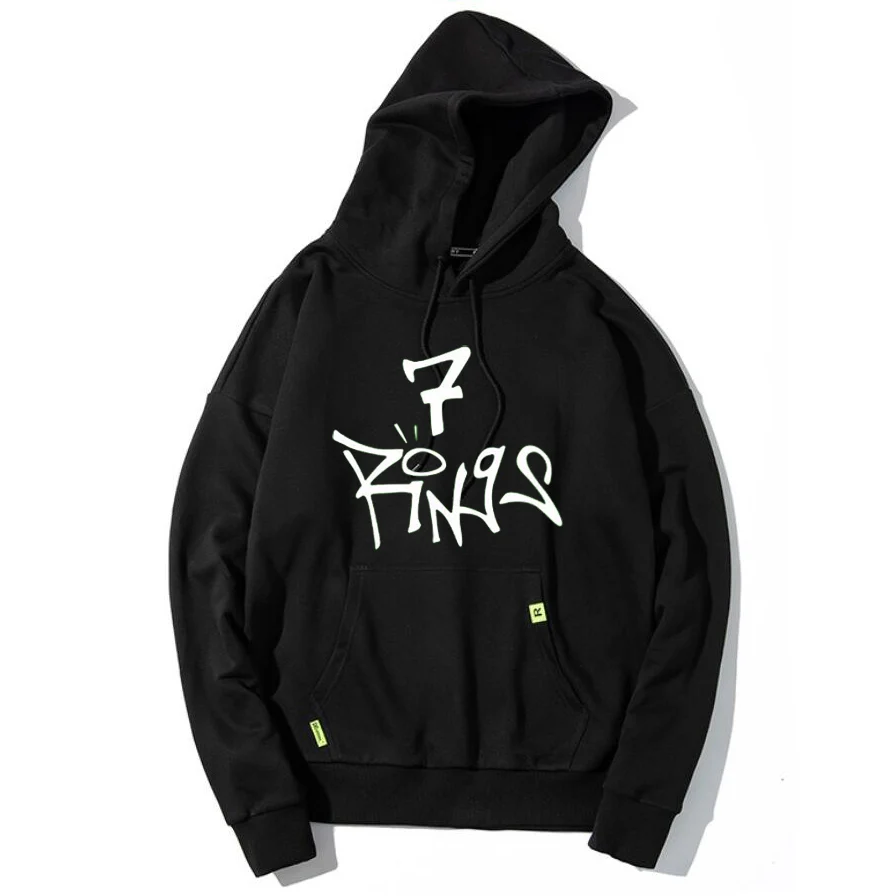 Ariana grande толстовка женская черная hoddies 7 вещей kpop осень зима 2019 hood hoody pink | Женская