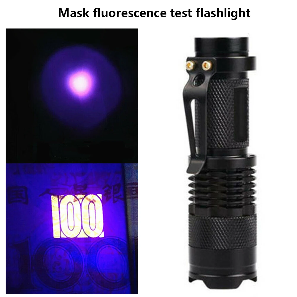 2019 Мини УФ-черный светильник детектор пятен мочи для домашних животных тактическая лампа обнаружения скорпиона УФ-светильник ультра
