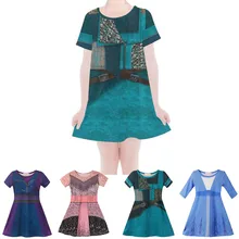 Потомки 2 Uma платье для девочек 3D принт потомки 3 мал Одри повседневная одежда из хлопка дети принцесса Эльза Рапунцель вечерние платья