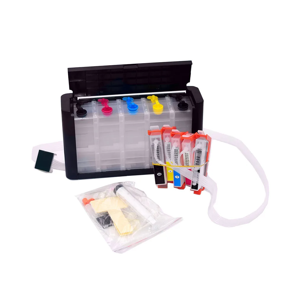 For HP Photosmart C5380 C6380 D5460 C309a printer Bulk Ink System 5 Color for HP 178