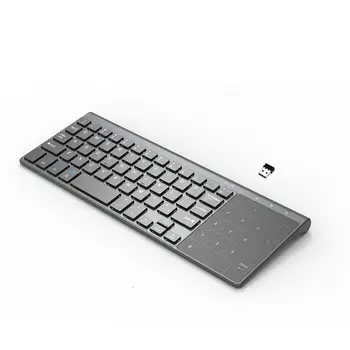 USB 2.4G Tastiera Senza Fili per il Computer Portatile Del Computer Desktop di Smart TV Numero Tastierino Numerico Della Tastiera del Touchpad per Android Finestre