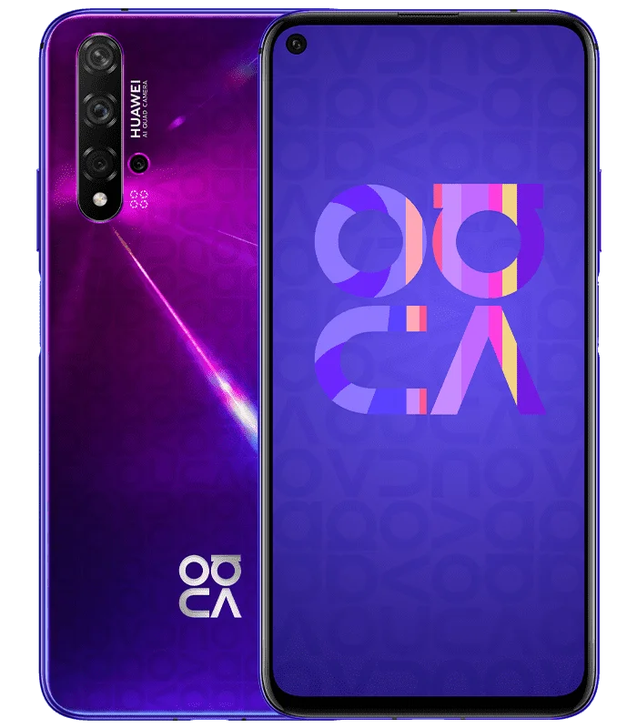 Purple Huawei nova 5T глобальная Версия 8GB 128GB смартфон NFC мобильный телефон 48MP пять AI камера 6,26 дюймов huawei Kirin 980 3750 mAh - Цвет: Purple