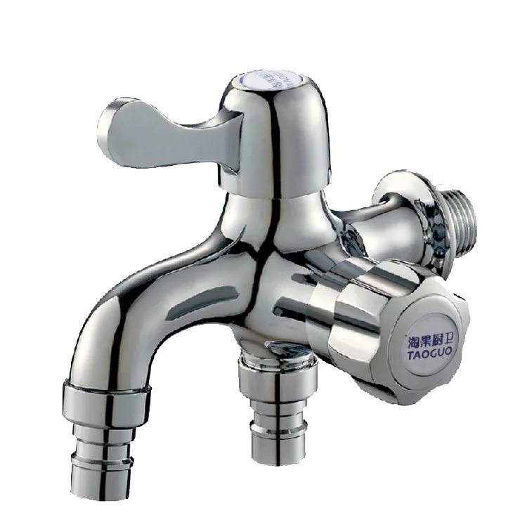 

Single Cold Faucet Dual-Use Multi-functional Washing Machine Mop Pool Faucets Double Headed Multi-Purpose One into Two T-connect