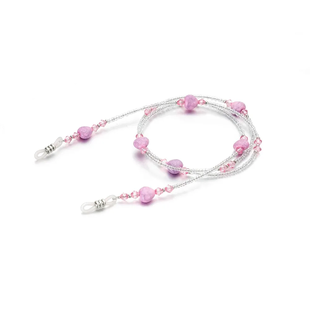 Heart Beads Handmade Beaded Chain Eyeglasses Chains for Reading Glasses Cord Sunglasses Strap Holder Neck Band Accessories