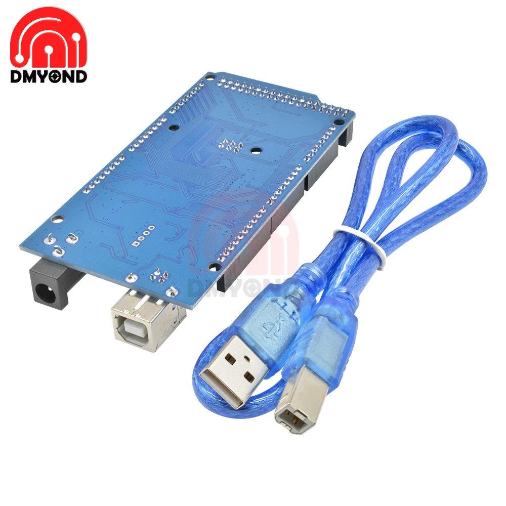 Плата MEGA2560 MEGA 2560 R3 (ATmega2560 16AU CH340G) Pro mini AVR USB макетная плата с кабелем для arduino|Детали