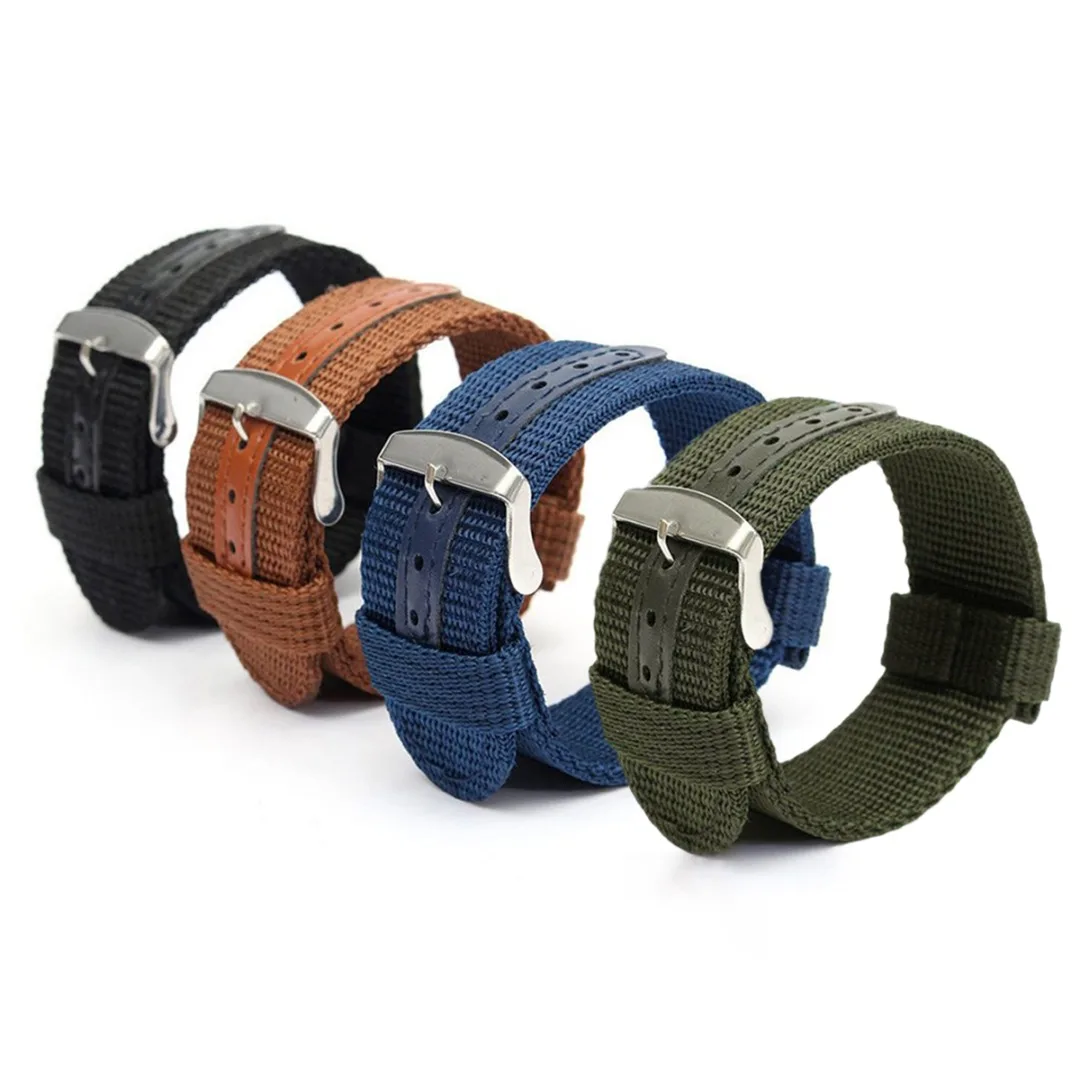 

Nylon Wristband Men Army Green Blue Black Canvas Strap 18/20/22/24mm Watch Bracelet Sport Strap Replacement Watch Accessories