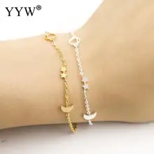 Простой Звезда Луна планета для женщин модные браслеты нержавеющая сталь ювелирные изделия высокого класса Bijoux подарки на день рождения для девочек Регулируемый