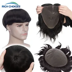 Men Toupee Full Lace Base Rich Choices Lace Hair System Replacement Breathable Male Wig 120% Density Remy Hair Extensions