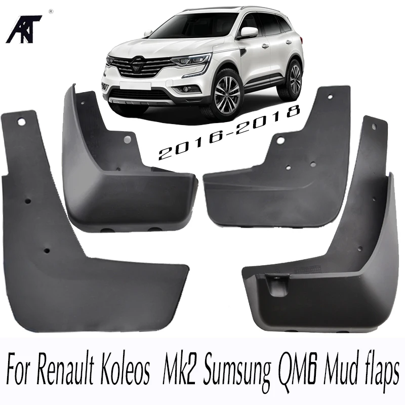 

4pcs/Set Molded Mud Flaps For Renualt Koleos II 2016-on Mudflaps Splash Guards Mud Flap Mudguards Fender Front Rear Sumsung QM6