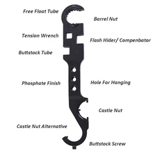 Охотничий AR15 комбинированный гаечный ключ, инструмент для замковой гайки, наконечник для трубки, комплекты гаечных ключей, бочка, гайка, аксессуары для винтовки