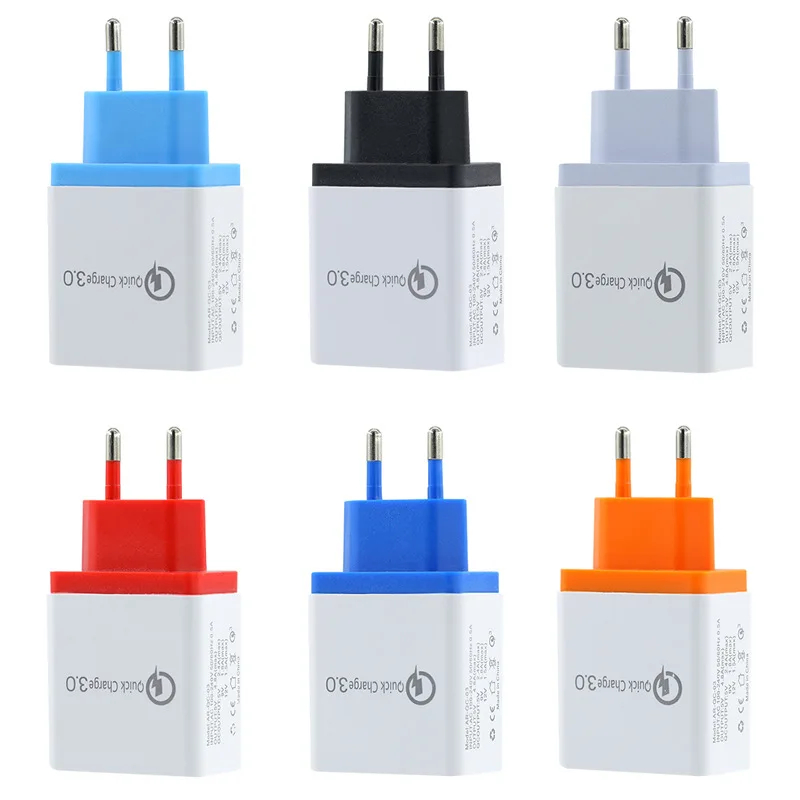 

EU US Plug 3 USB Mobile Phone Fast Charger Adapter 3.0 Quick Charge QC3.0 Charging for Iphone for Huawei for Xiaomi for Samsug