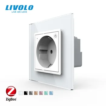 

Livolo EU Standard New Smart Wifi Power Socket,Crystal Glass Panel, smartphone 16A Wall Power Socket, wifi app,aleax,googel home