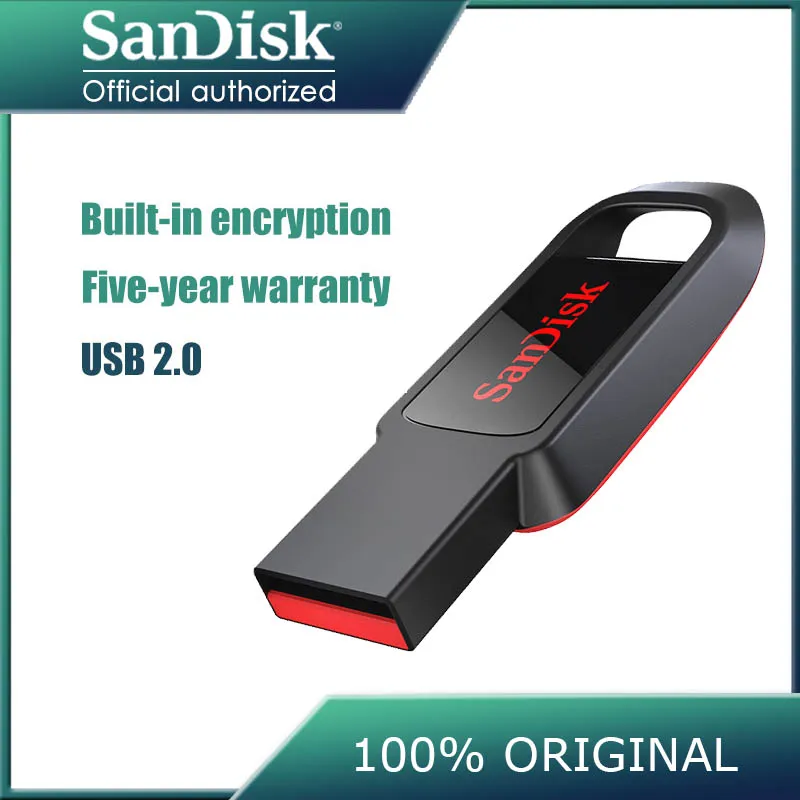 SanDisk USB 2,0 CZ61 USB флэш-накопитель 128 Гб 64 ГБ высокоскоростной USB мини микро-флеш-накопитель USB карта памяти 32 Гб 16 Гб флеш-накопитель