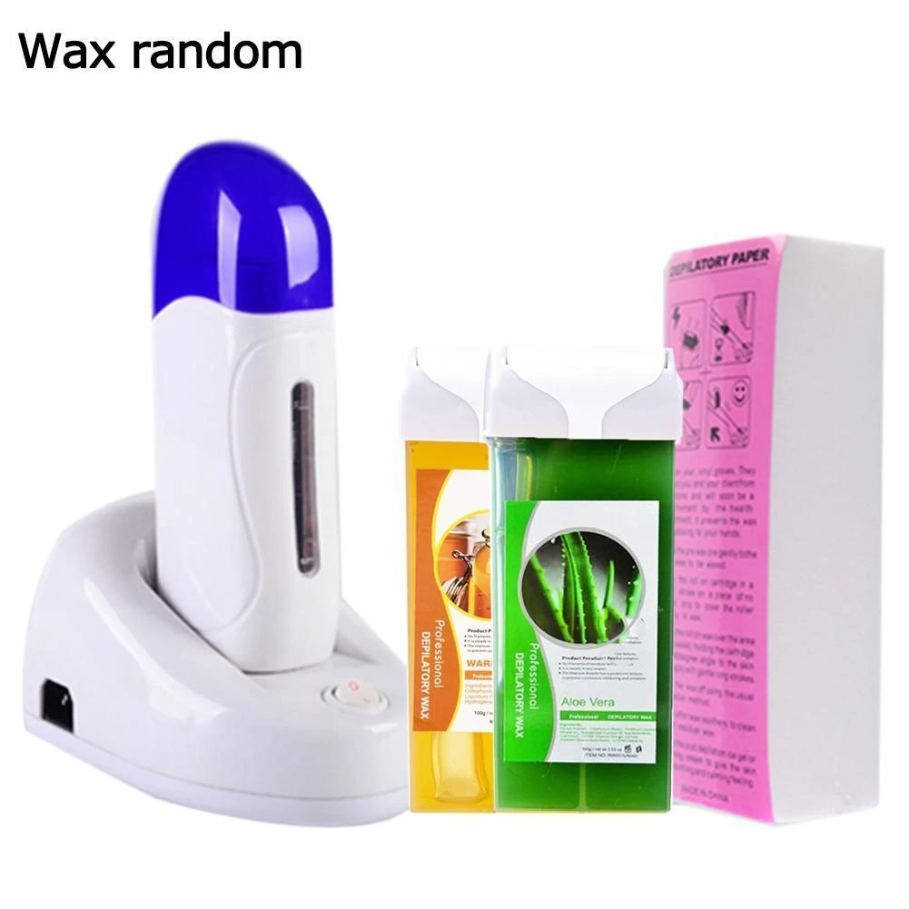 Professional Roller Depilatory Wax Kit Hair Removal Waxing Kit Wax