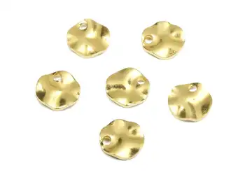 

Brass Wavy Round Charms - Raw Brass Wavy Round Earrings and Pendant - 50PCS/LOT - 8.11x8.12x1mm - PP2574