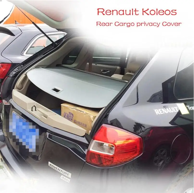 For Rear Trunk Cargo Cover Security Shield For Renault Koleos 2008 2009 2010 2011 2012 2013 High Qualit Auto Accessori