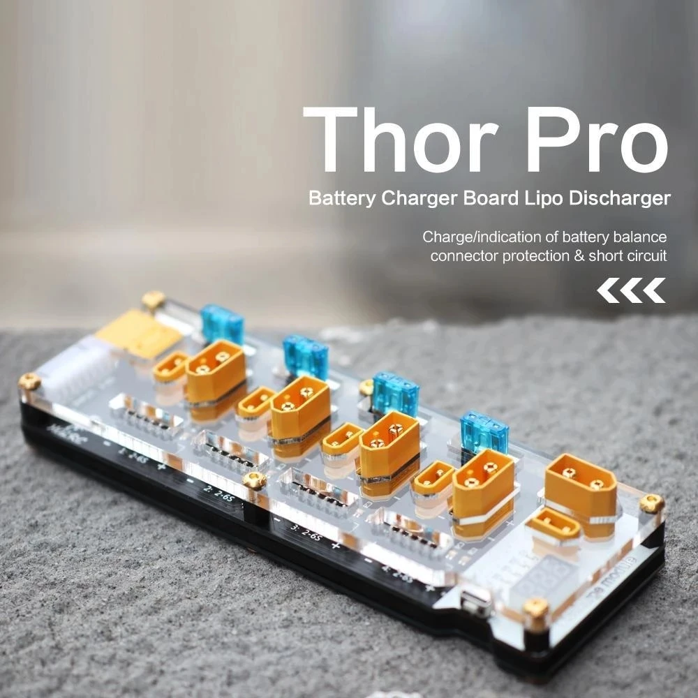 Hglrc Thor Pro Lipo Scheda Caricabatterie Bilanciamento Batteria 40A Xt60 Xt30 2-6S Caricabatterie Lipo Per Imax B6 Isdt Q6 Nano Hota D6 Pro P6