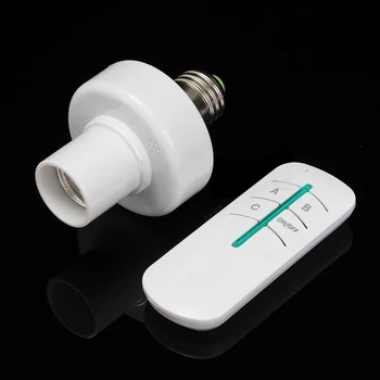 

Wholesale RF 315Mhz E27 Screw Buld Base Wireless Remote Control Light Lamp Bulb Holder Switch On/Off Timing Delay Off 220V