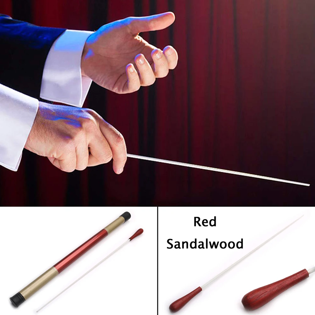 Wood Handle Musician Professional Rhythm Orchestra Conducting Instrument Accessorizes With Case Stage Band Music Baton Set