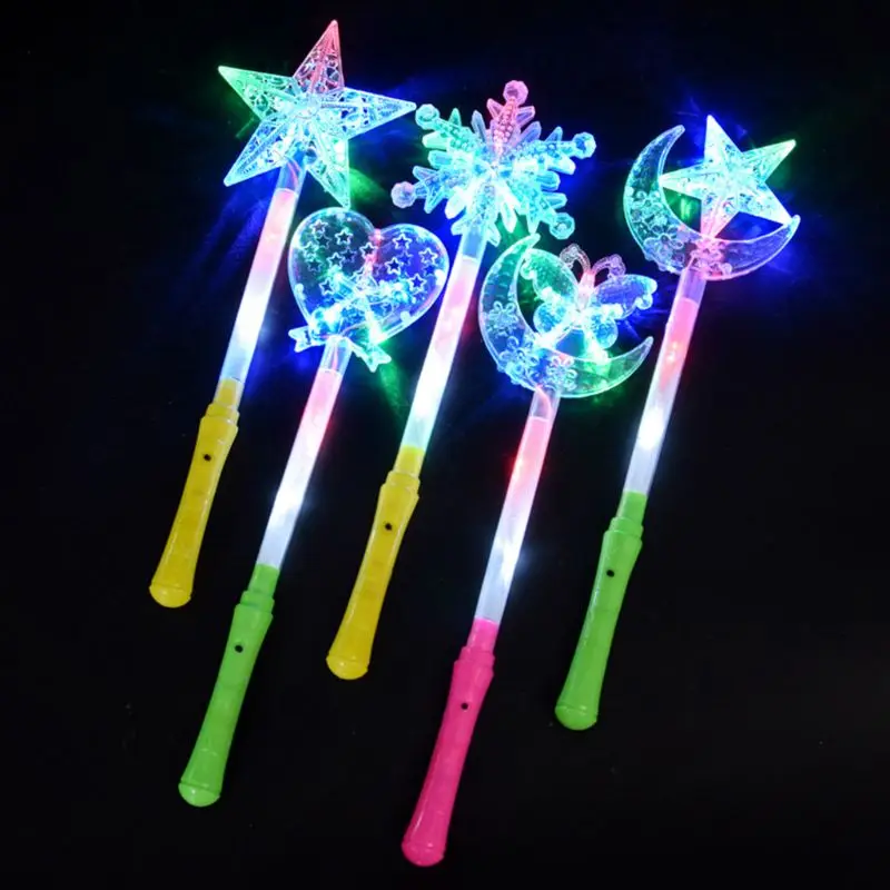 Flashing Lights Up Glow Sticks Magic Star Wand Party Concert Xmas Halloween Kids Gift Toy Glowing Fairy Pentagram Flash Stick star shape light up stick led concert party decorative glowing wands rod gift new kids educational toys for chhildren gift