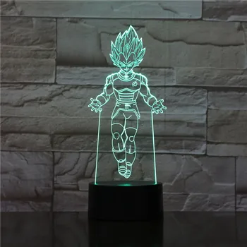 

3D LED Night Light Dragon Ball Z Goku Super Saiyan Action Figure 7 Colors Touch Optical Illusion Desk Lamp Home Decor Mode 1779