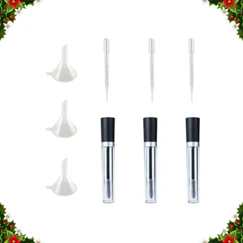 

3pcs 10ml Empty Mascara Tube with Eyelash Wand and 3pcs Funnels and 3pcs Transfer Pipettes Set for Castor Oil DIY Mascara Contai