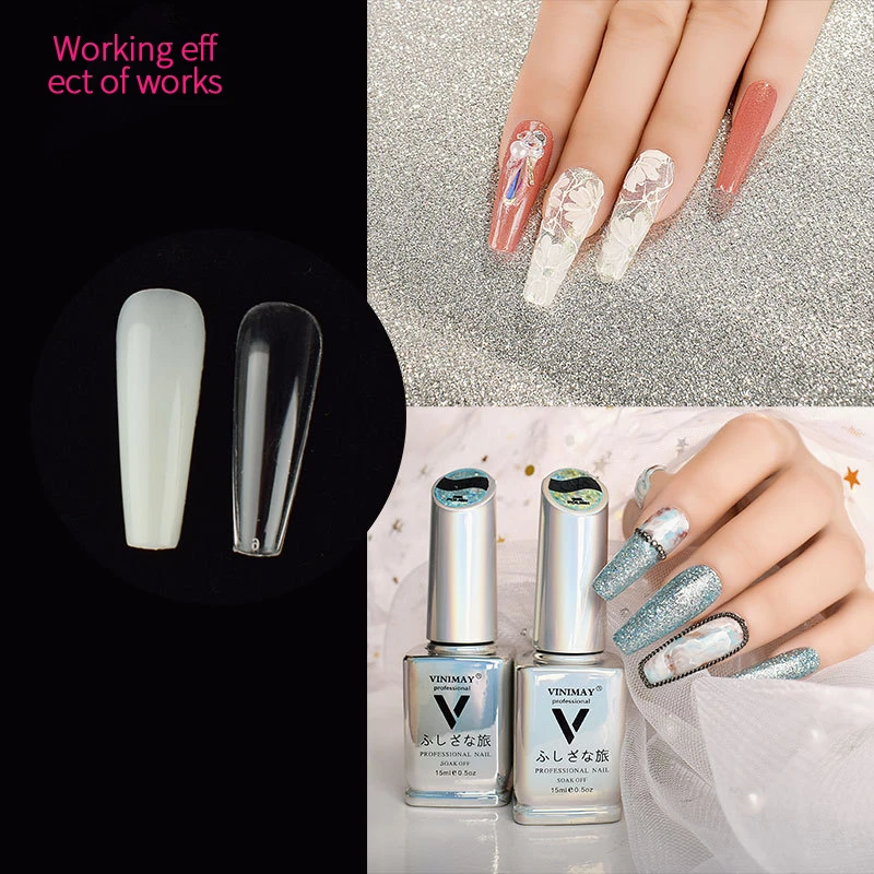 600 500pcs White Clear French False Acrylic Nail Tips Full Half Cover Tips Coffin Fake Nails Uv Gel Manicure Fake Nail Tips False Nails Aliexpress