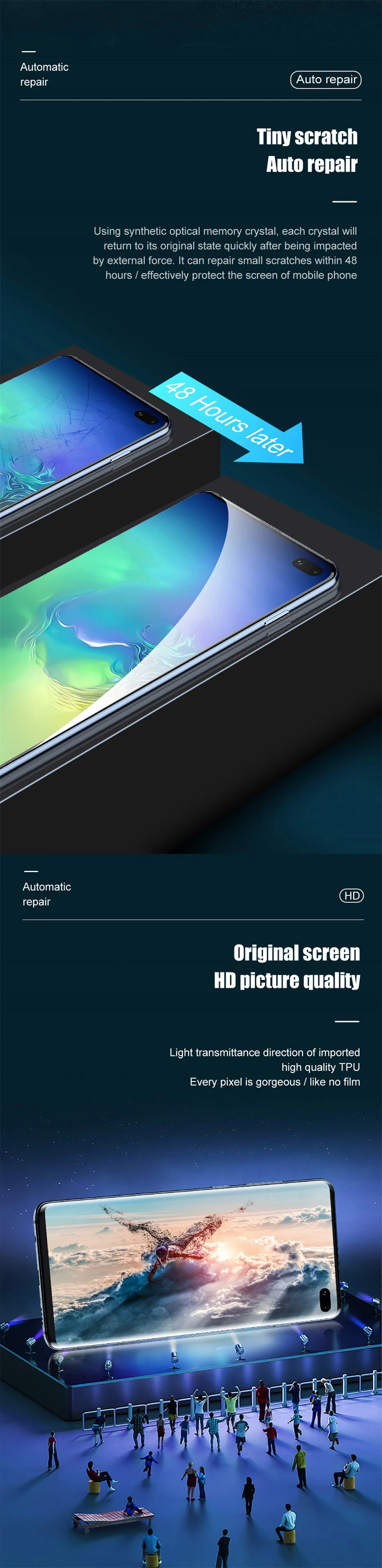 3PCS Für Samsung Galaxy S22 S21 S20 Ultra Plus Screen Protector Hinweis 20 10 9 8 S10 S8 S9 plus Lite S10E S20FE A52 S 5G Nicht Glas – Detail 4