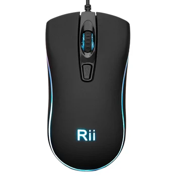 

Rii Wired Mouse,Colorful RGB Backlit,3 Adjustable DPI Levels,Comfortable Grip Ergonomic Optical,USB Wired Mice for PC,Computer