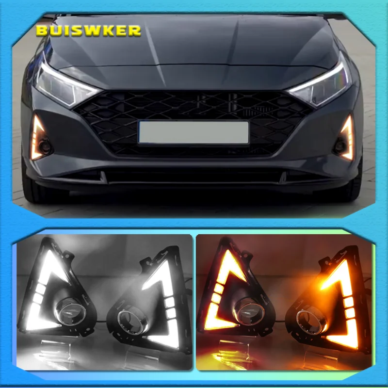 

Turn Yellow Signal Relay 12V Car DRL Daytime Running Lights Blinker Fog Lights for Hyundai Accent 2021