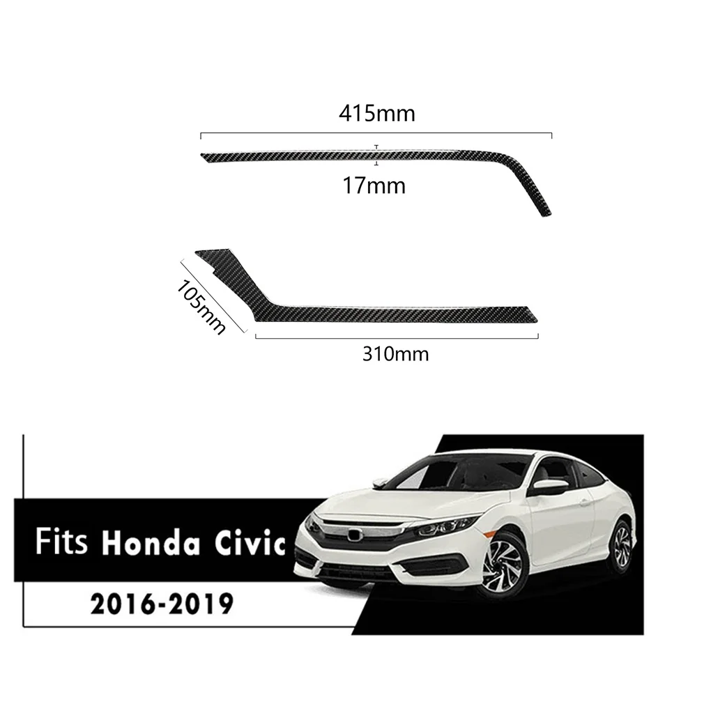 Замена для Honda Civic 10th Gen- приборной панели автомобиля Air AC Vent отделка чехлы из углеродного волокна декор