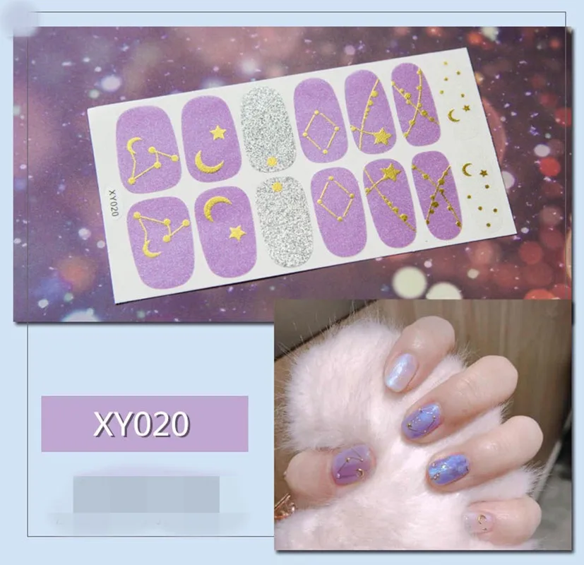 Monja Nail Art DIY Decals Manicure Decoration Star Design Decoration Manicure Tips Foil Adhesive Wraps nail stickers