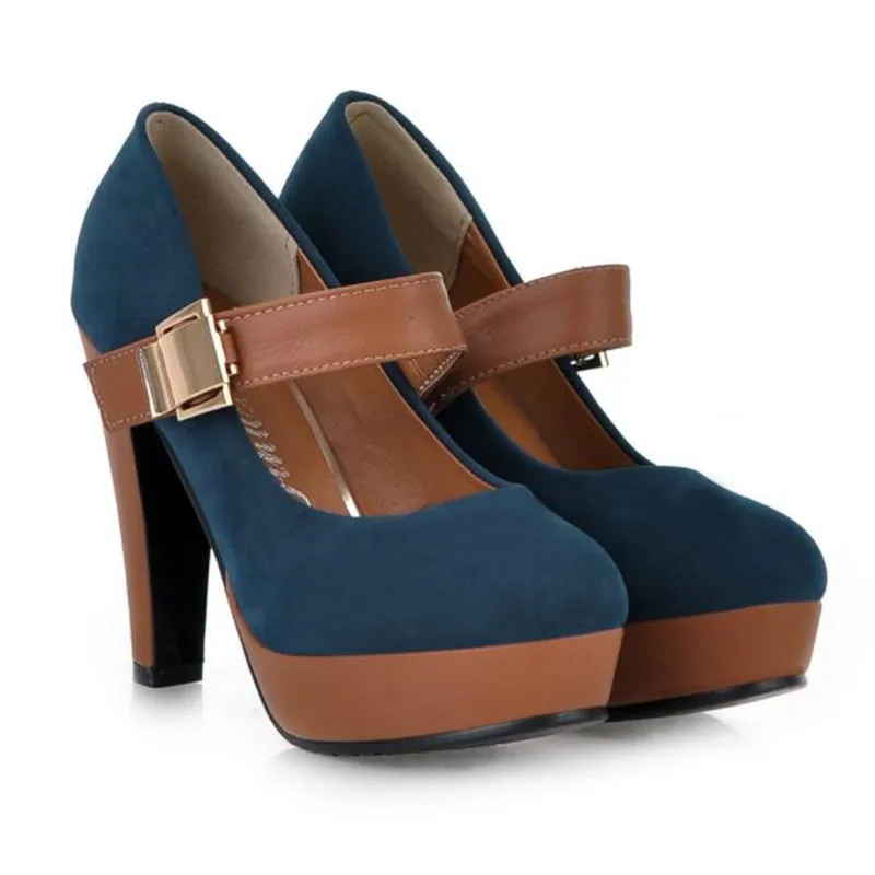 Dropshipping new hick-soled large size women's shoes waterproof platform high heels shoes shallow mouth women single shoes Dropshipping new hick-soled large size women's shoes waterproof platform high heels shoes shallow mouth women single shoes