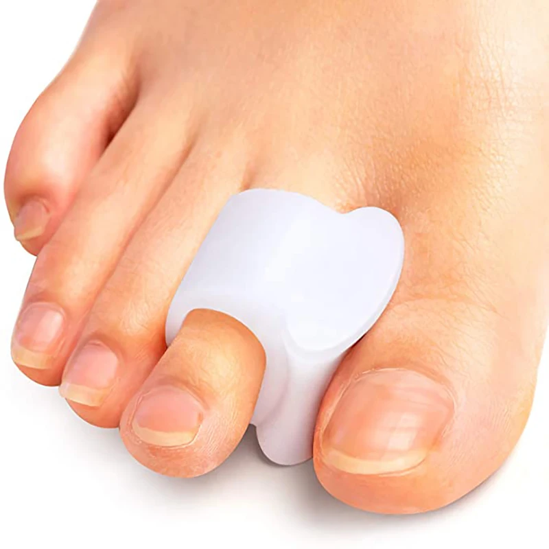 2pcs pair hallux valgus corrector silicone toe separator bunion orthopedics foot overlapping adjustment swelling pain care tools 2pcs Foot Care Tools Silicone Toe Spacers Bunion Hallux Valgus Thumb Finger Correction Pad Orthopedic Toe Separators Spreader