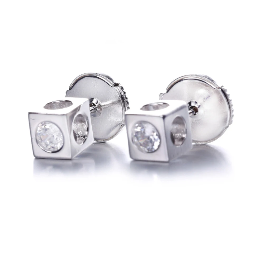 Женские серьги гвоздики из серебра 925 пробы с цирконом|fashion stud earrings|stud earringsearrings