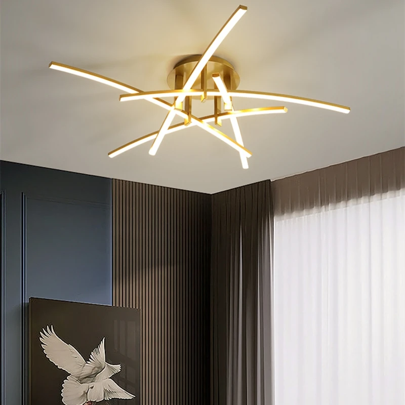 

Modern LED Ceiling Light Led Panel Light Nordic Aluminium Forked Shaped Ceiling Lamp Indoor Decoration Lighting Fixture
